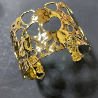 Demi Fine Abstract Gold Plated Cuff Bracelet