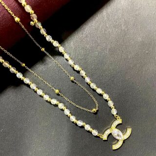 Demi Fine Dual Pearl Pendant Chain