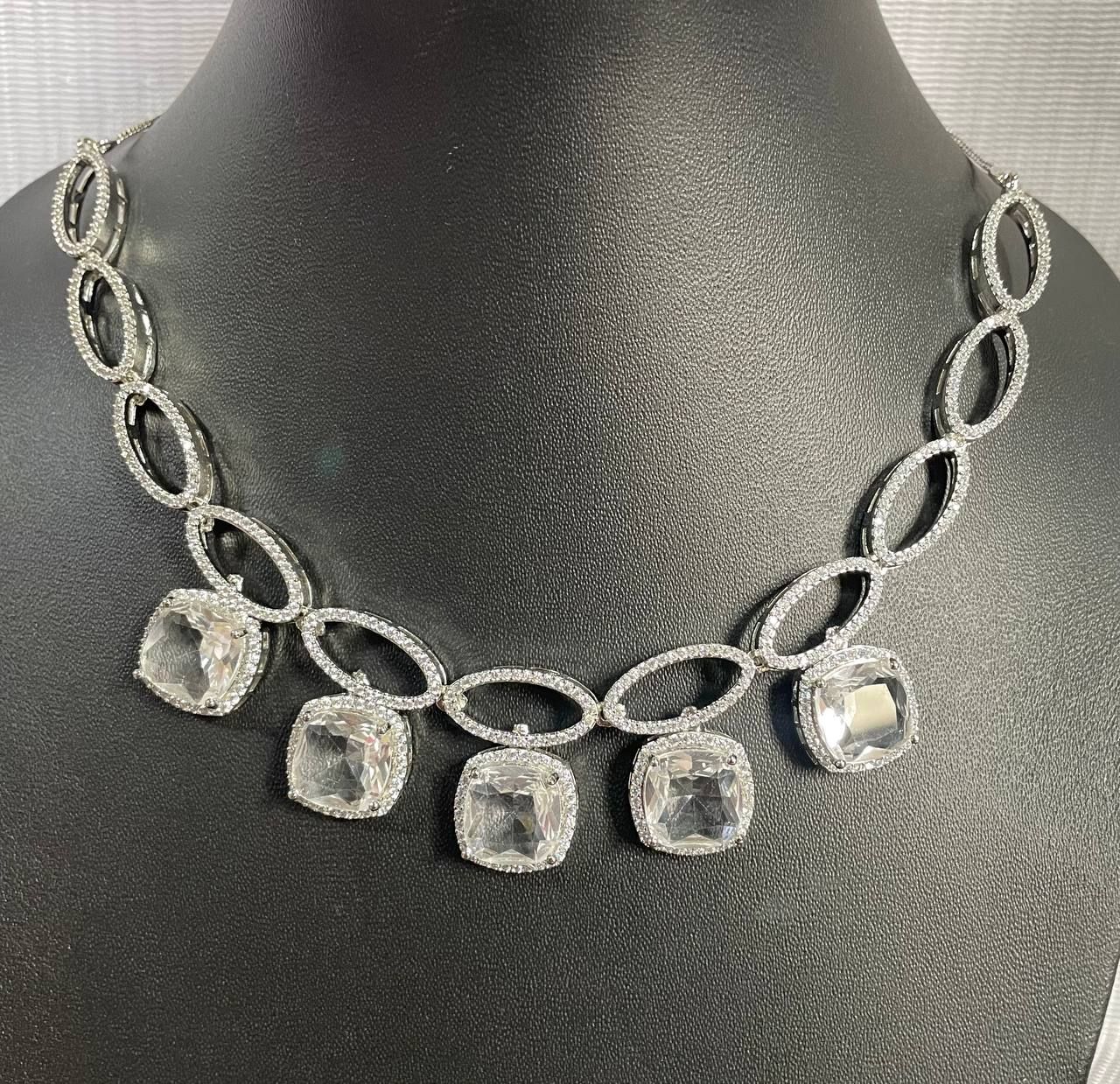 American Diamond Necklace Set - Image 2