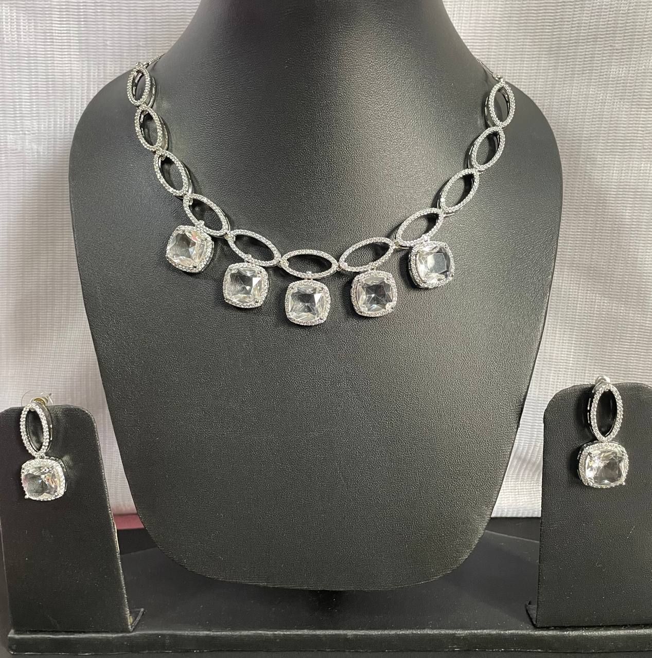 American Diamond Necklace Set