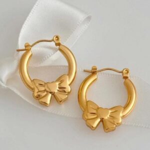 Demi Fine Bow 18k Gold Plated Hoop