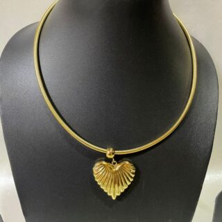 Demifine Heart Pendant Hasli Necklace
