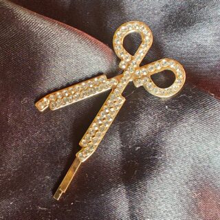 Scissor Stone Studded Korean Clip