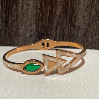 Gold Plated Green Demifine bracelet