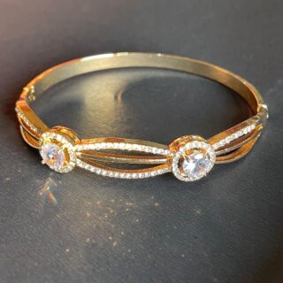 Round Gold Plated Demi fine bracelet
