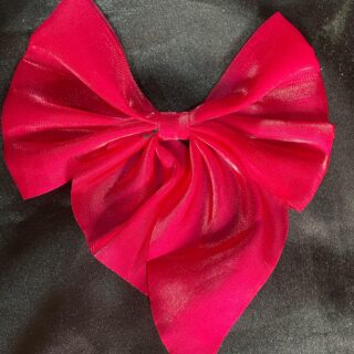 Vine-Red Shine Hair Bow