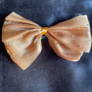 Mustard Organza Hair Bow Clip