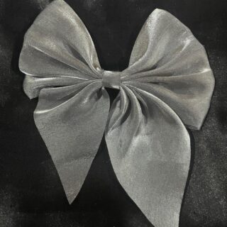 Grey Shine Hair Bow