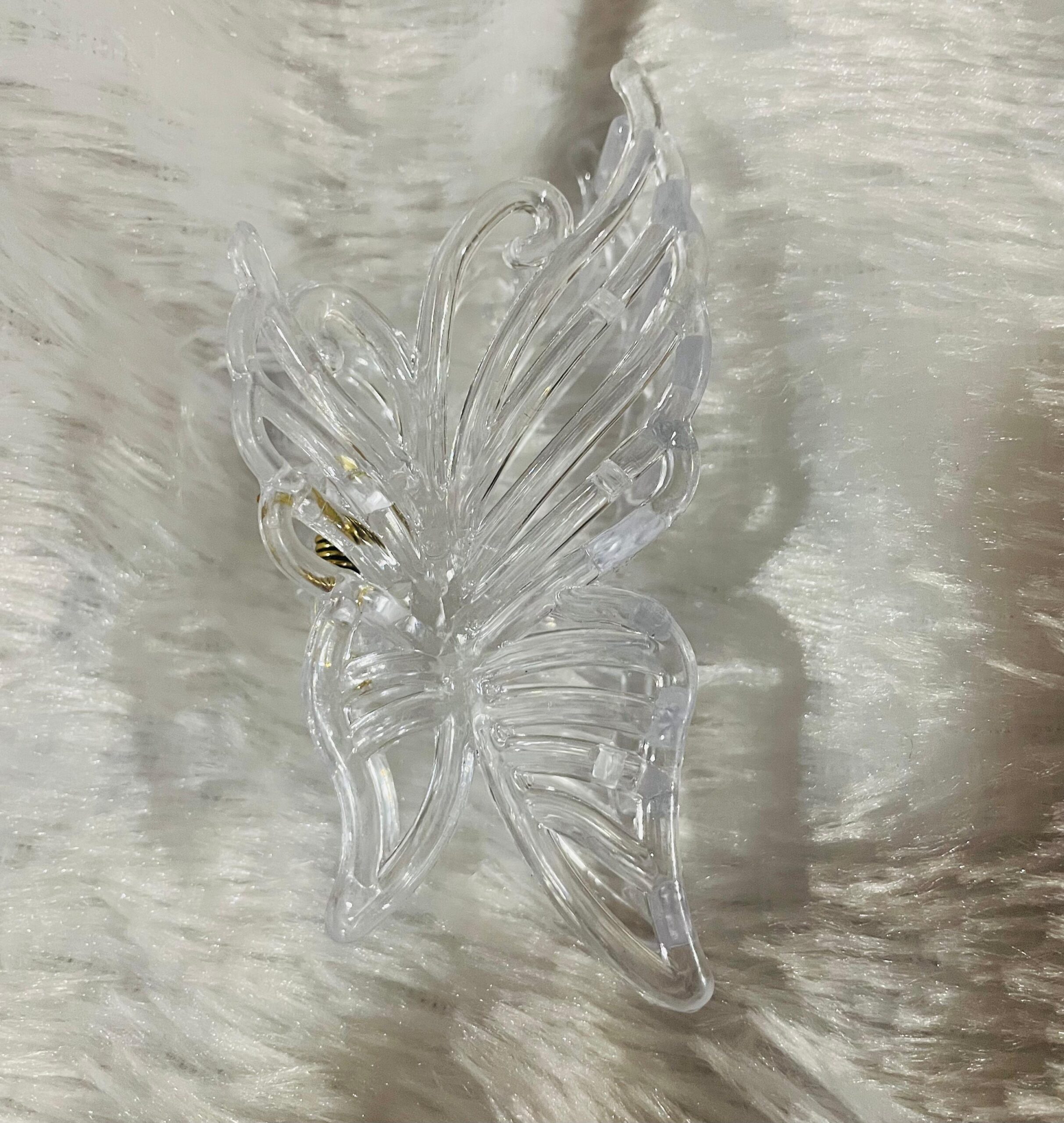 Butterfly White Hair Claw