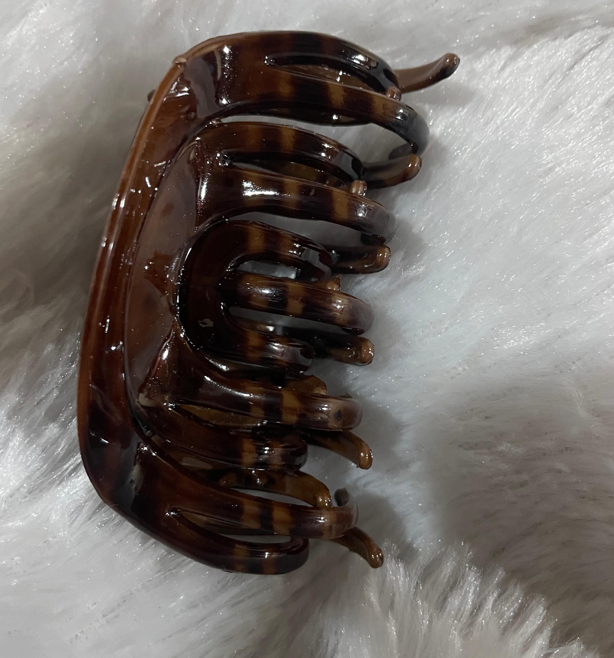 Dark Big Brown Hair Claw