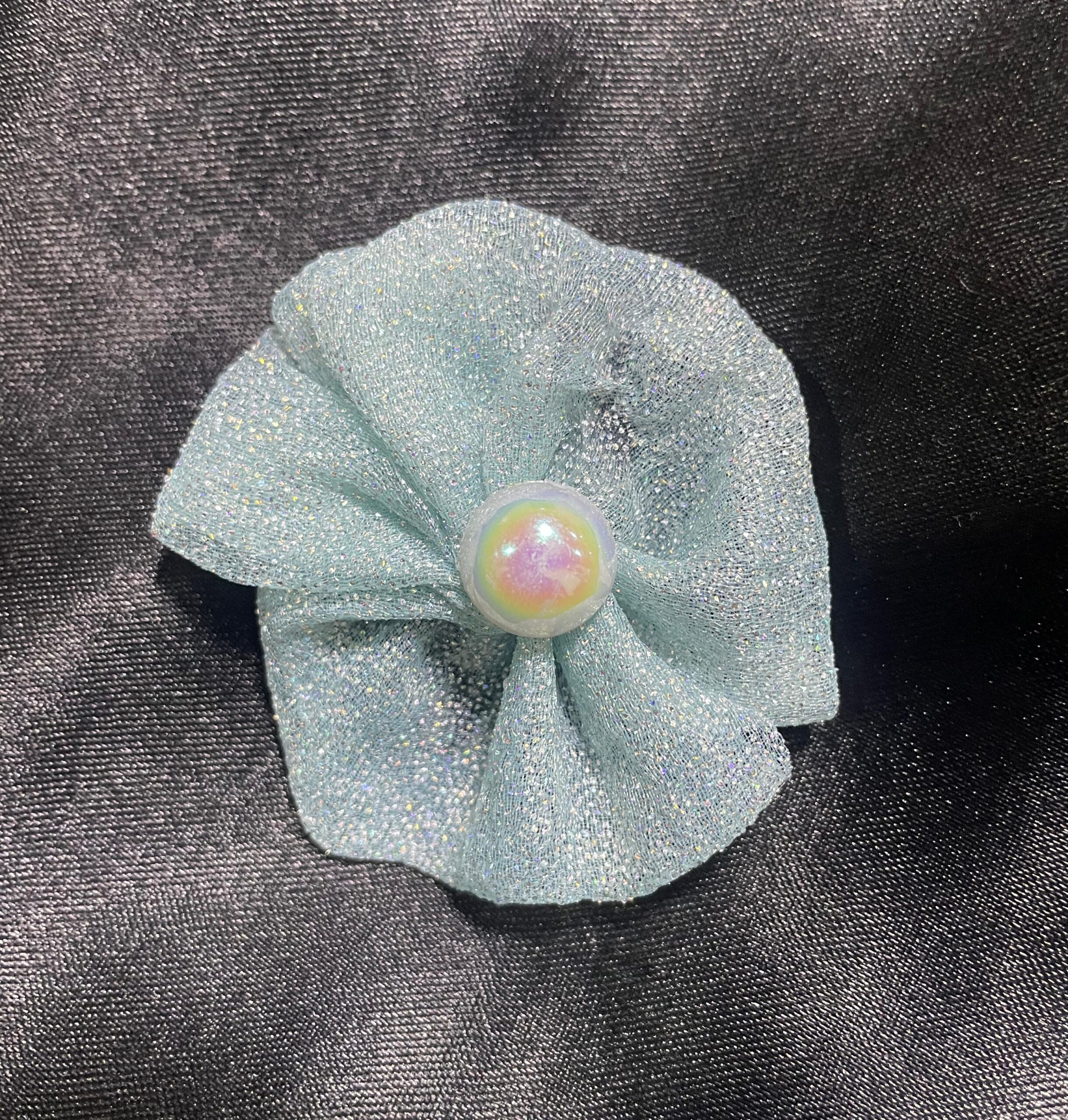 Blue Sparkle with Glitter Hair Clips