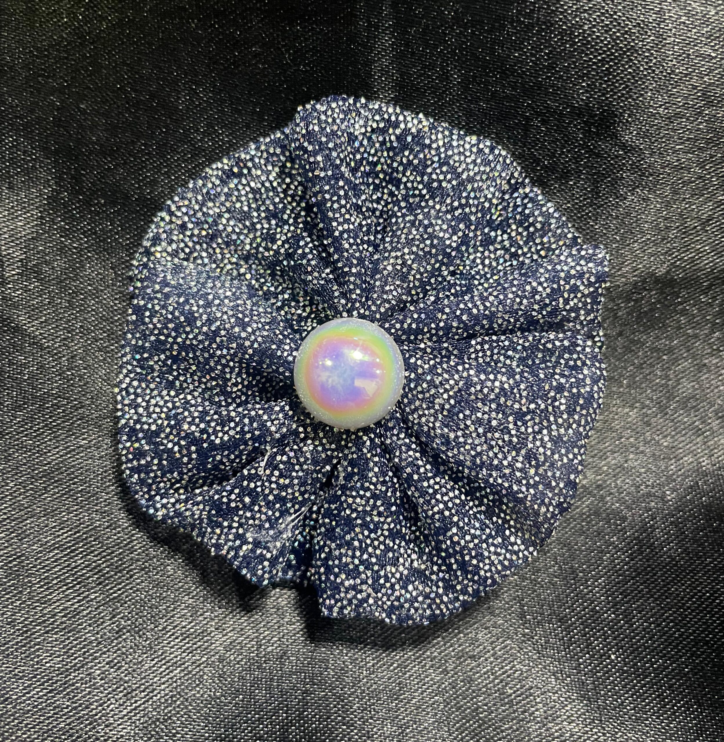 Neavy-Blue Sparkle with Glitter Hair Clips