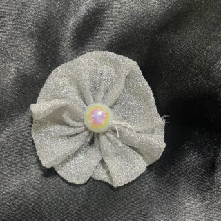 Grey Sparkle with Glitter Hair Clips