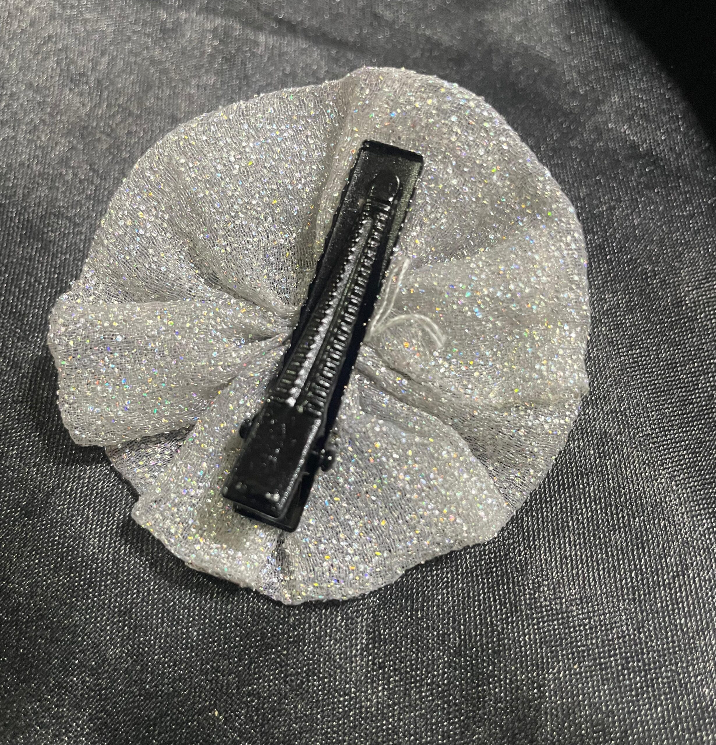 Grey Sparkle with Glitter Hair Clips - Image 2