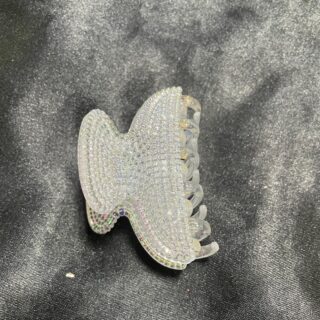 white Glass Hair Claw