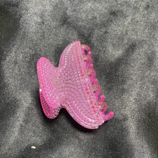 Pink Glass Hair Claw