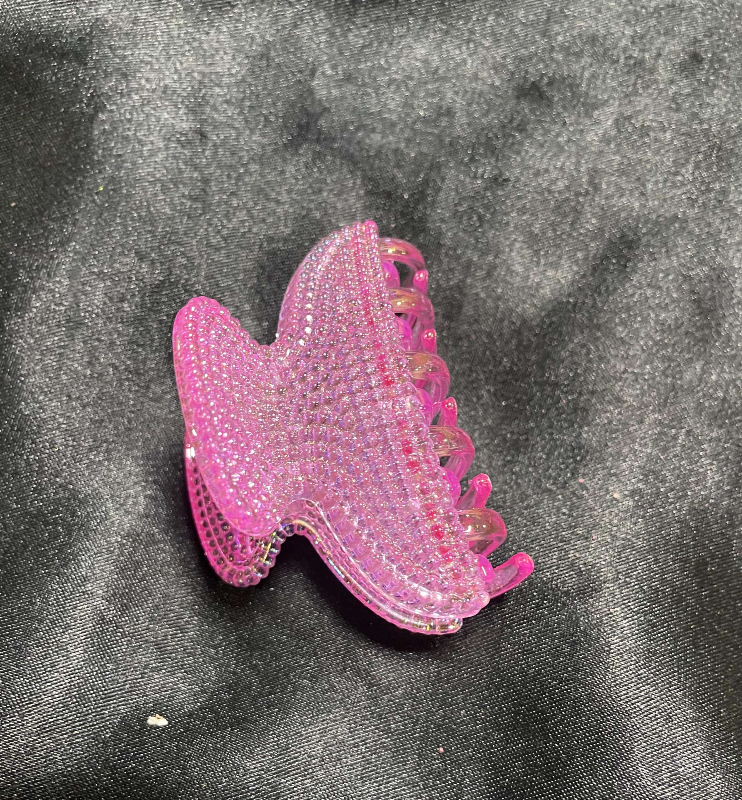 Pink Glass Hair Claw