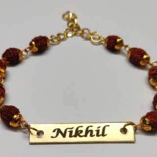 Rudraksha Name Bracelet for Men