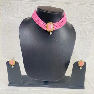 Crystal Choker Set with Earrings