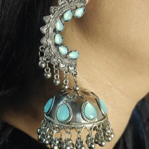 Blue Jhumka Earrings