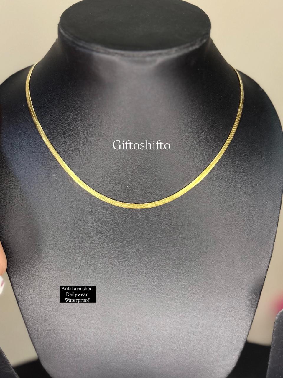 Anti tarnished gold plated Snake chain
