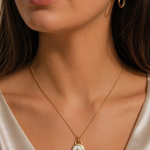 MONICA RICH GOLD PLATED PENDANT CHAIN