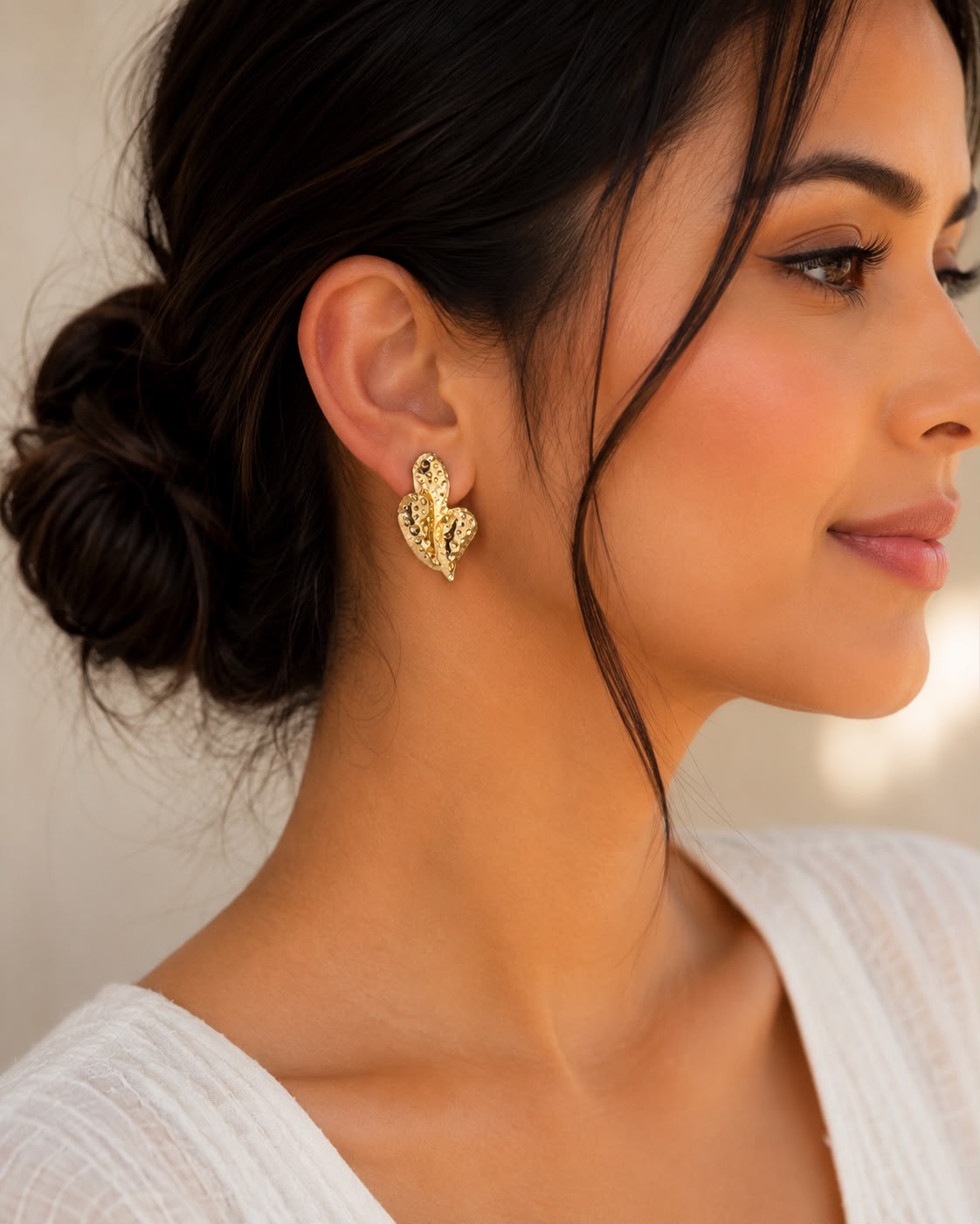 Anti Tarnished Leafy Shape Studs